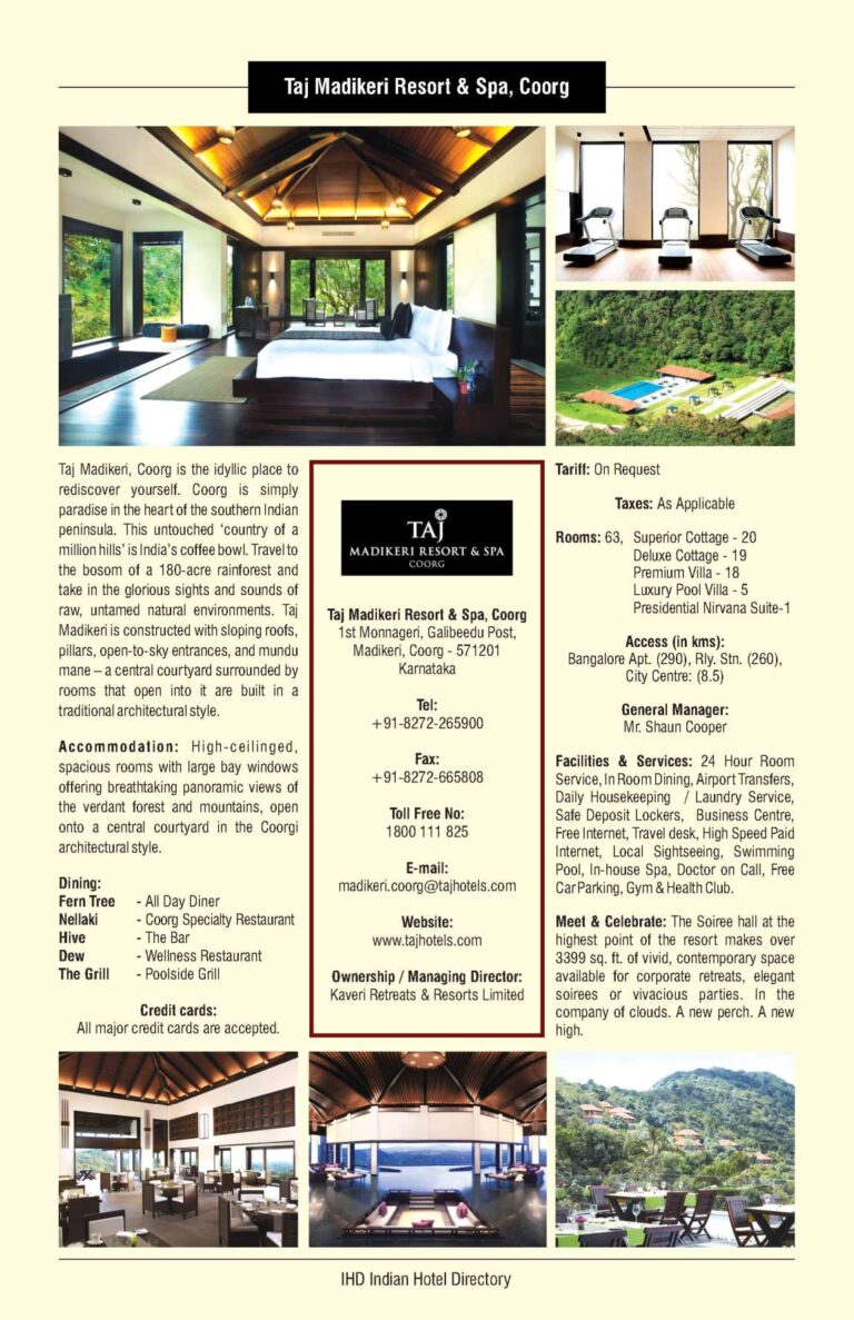 IHD Taj Madikeri Resort Spa Coorg