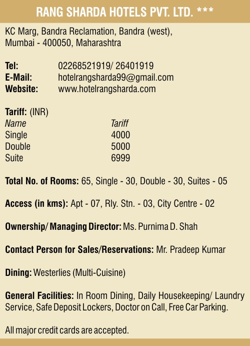 Rang Sharda Hotel Mumbai