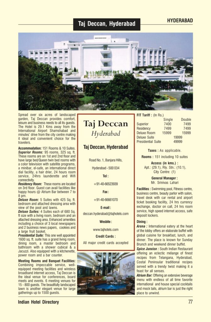 Taj Deccan Hyderabad