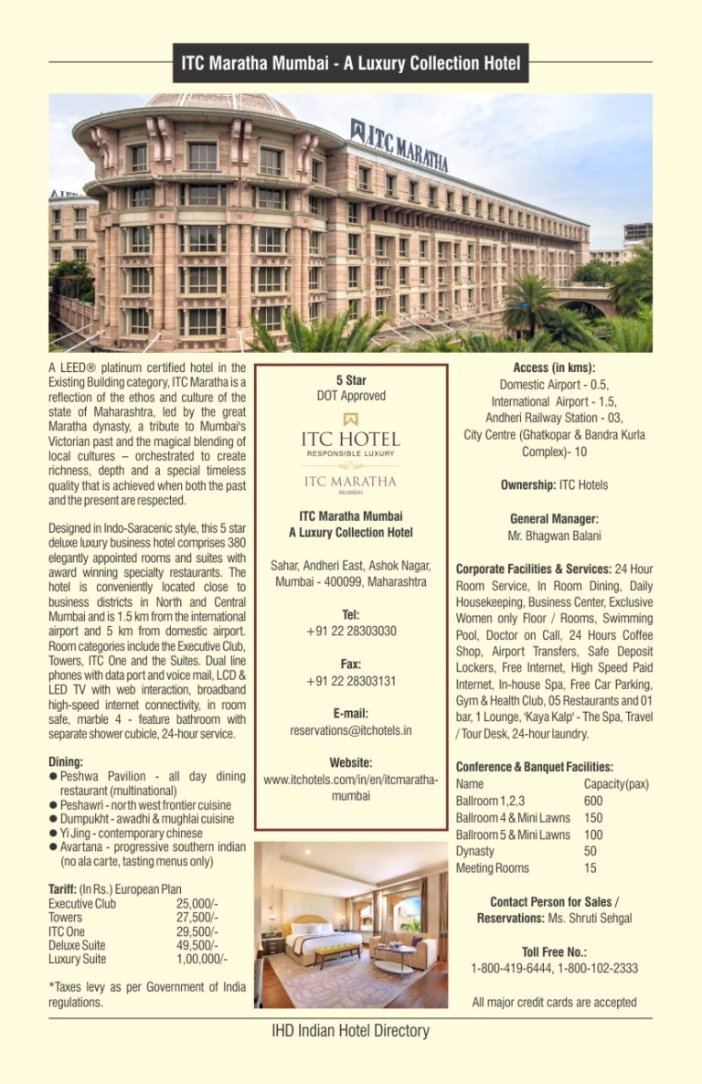 ITC Maratha Mumbai- A Luxury Collection Hotel