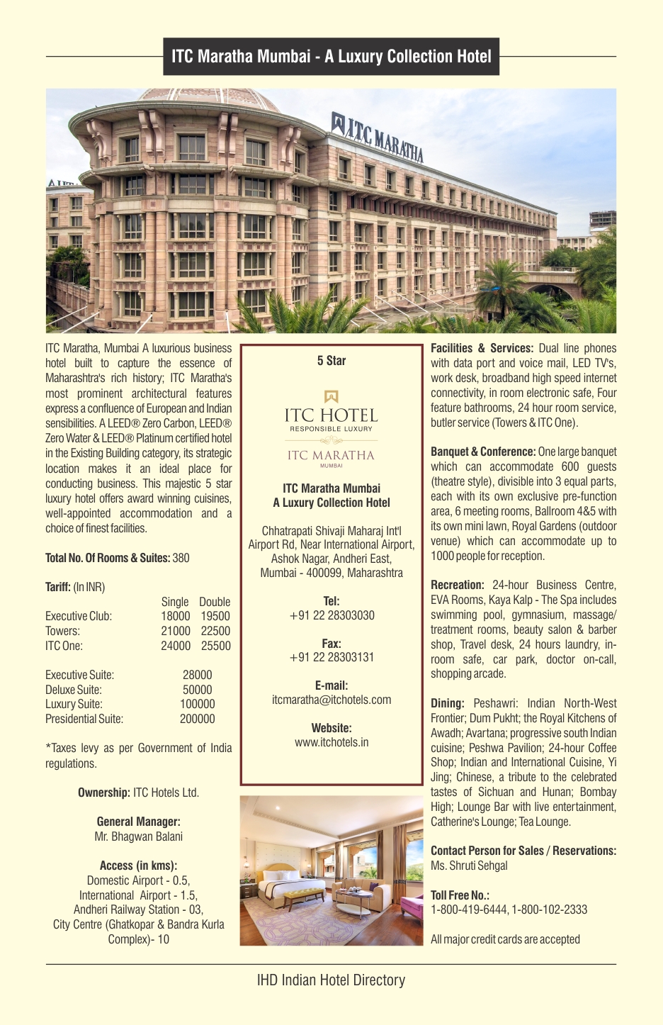 ITC Maratha Mumbai- A Luxury Collection Hotel