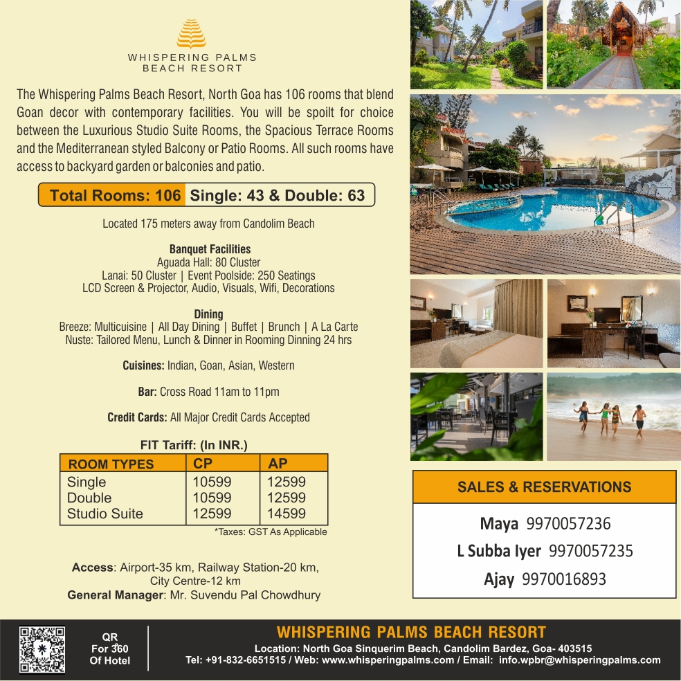 Whispering Palms Beach Resort, Goa