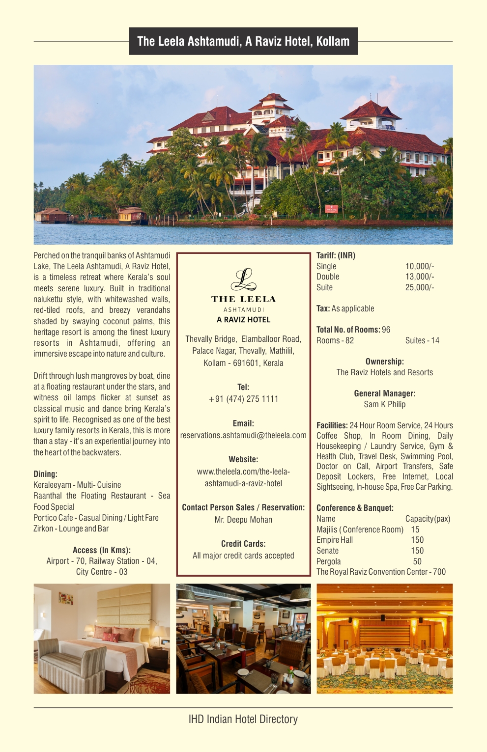 The Leela Ashtamudi, A Raviz Hotel